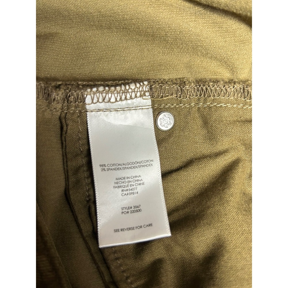 Cabi Skinny Corduroy Pants Womens Size 4 Olive Green Stretch Casual 3567 - Picture 6 of 7